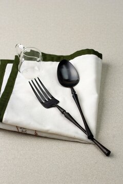Black Vintage Spoon and Fork
