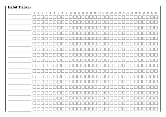 List, map and agenda to plan life. Habit tracker.