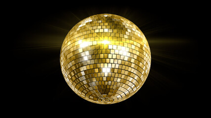 Mirror Ball Disco Lights Club Dance Party Glitter 3D illustration.