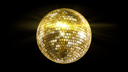 Mirror Ball Disco Lights Club Dance Party Glitter 3D illustration.