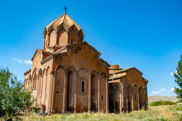 The main cathedral of the medieval Armenian monastery of Marmashen in Shirak province of Armenia - 458044086