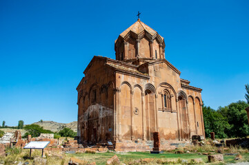 The main cathedral of the 10th-century Armenian monastery of Marmashen in Shirak province of Armenia - 458044226