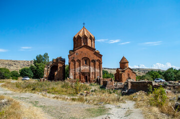 Vahramaberd, Armenia - September 13, 2021: 10th century Marmashen monastery in Armenia - 458044271