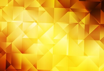Light Orange vector abstract polygonal template.