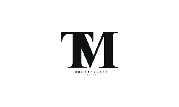 TM, MT, Abstract initial monogram letter alphabet logo design