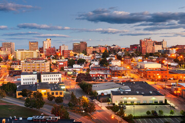 Portland, Maine, USA downtown city skyline