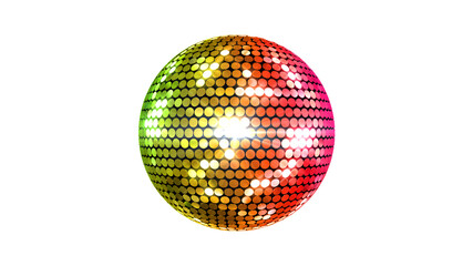Mirror Ball Disco Lights Club Dance Party Glitter 3D illustration
