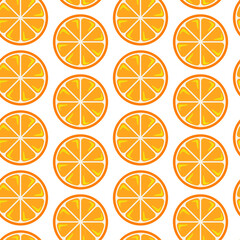 Seamless pattern with hand drawn oranges. Background for textiles, kitchen utensils and wrapping paper, background for the site