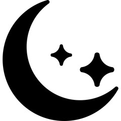 Fototapeta premium illustration vector icon of moon