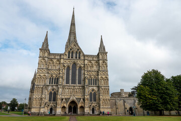 Fototapeta na wymiar Salisbury Cathedral the Cathedral church with Britain's tallest spire