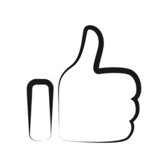 thumbs up icon class black and white line elegant