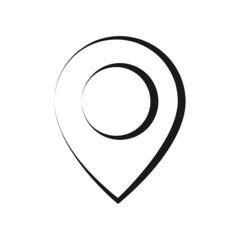 geolocation black and white line icon elegant