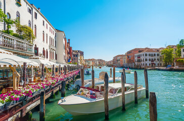 Idyllic landscape of Grand canal in Venice, Italy