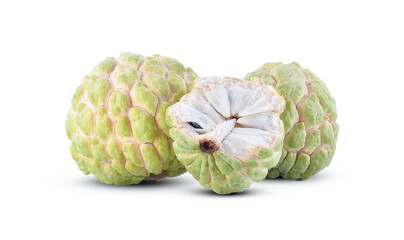 Fototapeta premium annona or custard apple isolated on white background