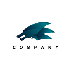 Modern Wolf Gradient Logo vector for your company or business
