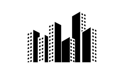 Obraz premium Company building vector logo