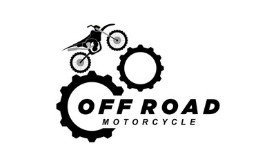 Creative off road motorcycle logo design