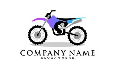 Elegant trail motorcycle logo vector
