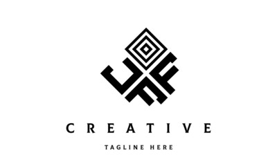 JFF square three latter logo vector