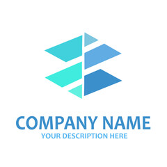 colorful triangles forming a crown shape for company logo and branding