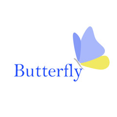 Butterfly logo template. Vector illustration