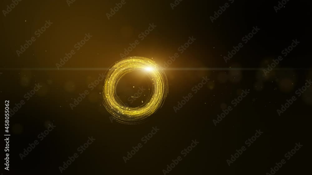 Poster happy new year 2022. number 2022 form by gold sparkling sparklers particle and glow light beams. 