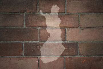 map of finland on a old brick wall
