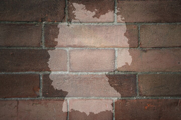 map of germany on a old brick wall