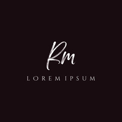 Fototapeta na wymiar Letter RM luxury logo design vector