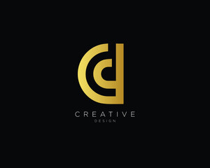 Obraz premium Creative Minimal Letter CD Logo , CD Logo Design