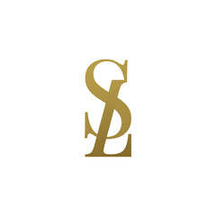SL Logo Elegant Monogram logo. Letter L and letter S Typographic Icon. Symbol Lettering Sign. SL Luxury Alphabet. Modern, Elegant, Luxury Style Characters for Company Brand Identity. 
