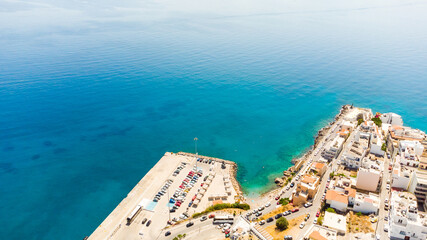 boat pier in Agios Nikolaos, Crete, Greece.