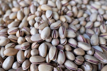 Pistachios texture and background . Tasty pistachios as background,as pistachios texture.