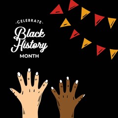 Celebrate black history month african american history celebration illustration