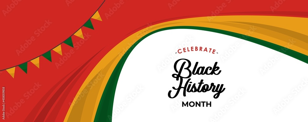 Wall mural Celebrate black history month african american history celebration illustration