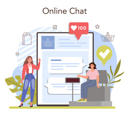 Fototapeta premium Commercial activities online service or platform. Entrepreneur opening