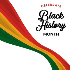 Celebrate black history month african american history celebration illustration