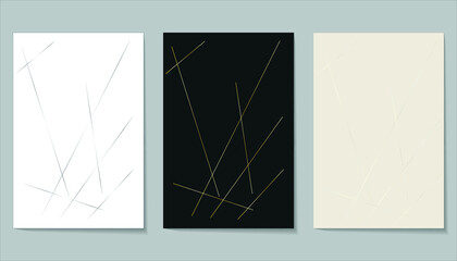 Cover design set. Abstract background with lines.Vector image for notebook, flyer template, posters, invitation cards.