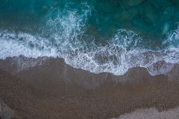 Azure water view with cliffs, Crete, Greece