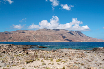 beautiful coastal landscape near Kissamos, Crete, Greece