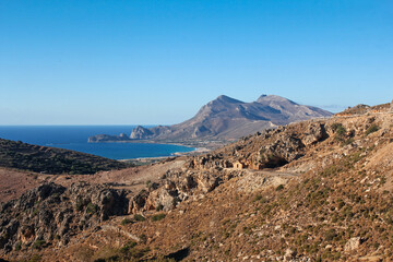 beautiful coastal landscape of Crete, Greece