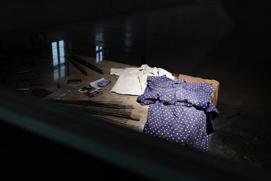 Ubrania i rzeczy osobiste więźniów obozu zagłady Auschwitz-Birkenau.
