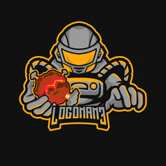 Astronaut planet esport logo