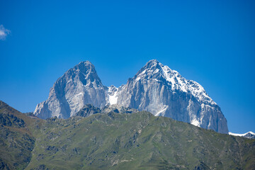 Mountain, alps, view, snow