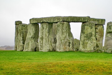 Stonehenge, on an overcast day, Salisbury Plain, Wiltshire, England