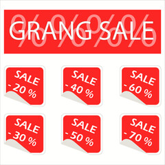 МA set of fashionable flat geometric vector bubbles. Bright banners in the style of retro poster design. Bright colors and shapes. Seasonal discounts and sales in stickers.