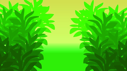 Beautiful green leaves, eco vector background eps10