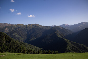 Mountain, alps, view, snow