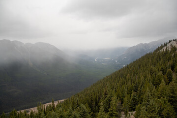Fototapeta na wymiar Banff Gondola Summit Canada Banff National Park 