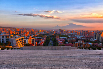 Golden hour in Yerevan